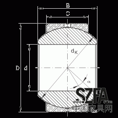 關(guān)節(jié)軸承 GE10-PB, 根據(jù) DIN ISO 12 240-1 標(biāo)準(zhǔn)，尺寸系列 K，需維護(hù)